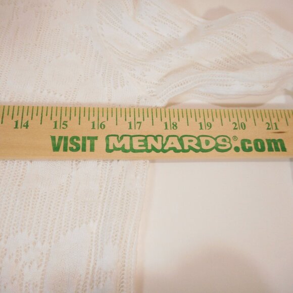 CAbi White Lacey Pullover Spring 23, #6389 Women's size XS Sweater Open-Knit - Picture 6 of 9